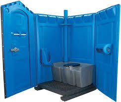 Blue Standard Porta Toilet Disected