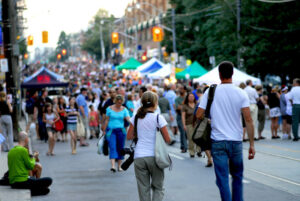 People at the festival