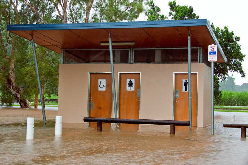 disaster restrooms in flooding