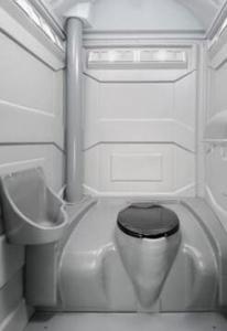 Inside Standard Porta Potty