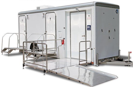 wheelchair accessible restroom trailer