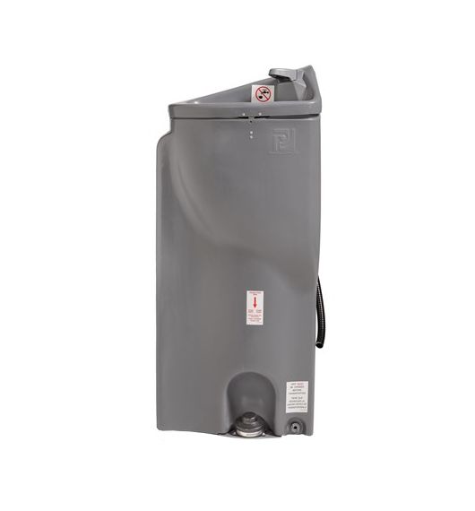 Photo of foot-pump sink in Deluxe Sink Porta Potty.