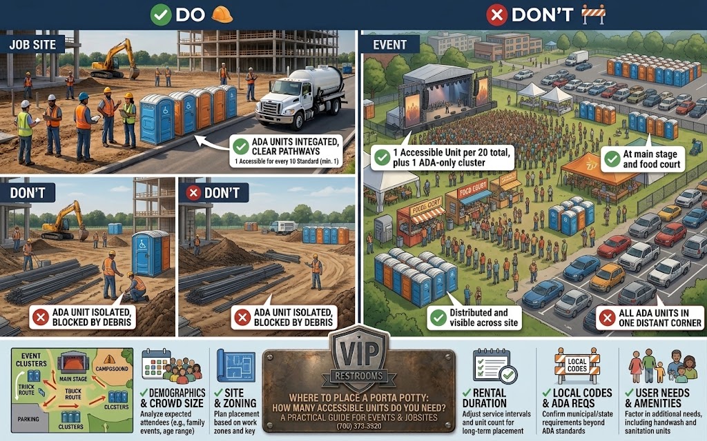 ADA Portable Toilet Requirements: How Many Accessible Units Does Your Event or Jobsite Need?