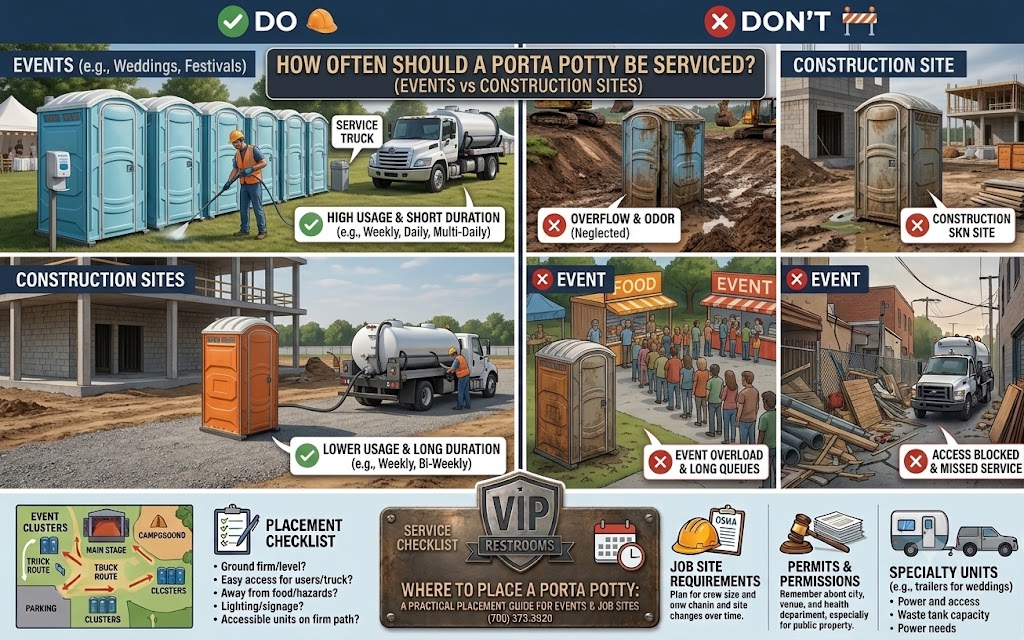 How Often Should a Porta Potty Be Serviced? (Events vs Construction Sites)